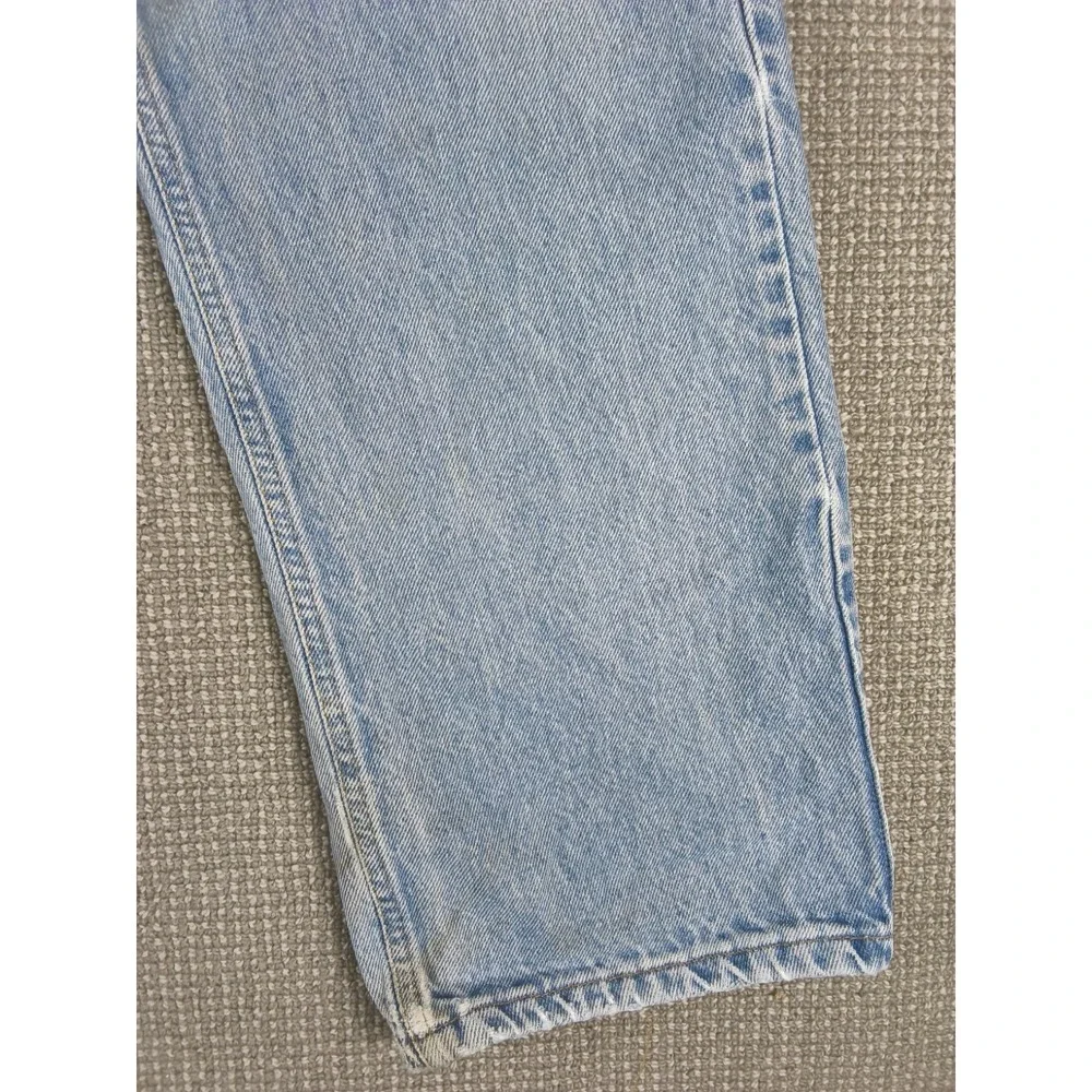 Lot of 2 VTG Distressed Carhartt Relaxed Fit Denim Jeans Light Wash Workwear